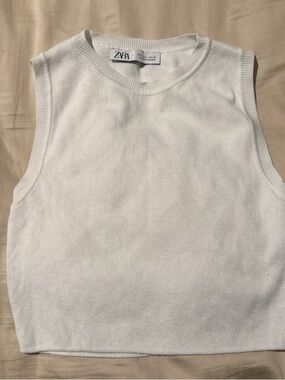 Babaton Cream Textured Knit Short-Sleeve Top